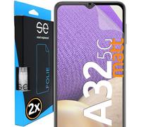 2x se® Protector 3D Antirreflejo para Samsung Galaxy A32 5G, Protección Solar, Compatible con Huellas y FaceID, Instalación sin Burbujas, Mate, Resistente a Golpes y Arañazos, Matériau TPU