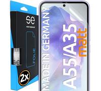 2x se® Protector 3D Antirreflejo para Samsung Galaxy A55 / A35, Protección Solar, Compatible con Huellas y FaceID, Instalación sin Burbujas, Mate, Resistente a Golpes y Arañazos, Matériau TPU