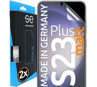 2x se® Protector 3D Antirreflejo para Samsung Galaxy S23 Plus, Protección Solar, Compatible con Huellas y FaceID, Instalación sin Burbujas, Mate, Resistente a Golpes y Arañazos, Matériau TPU