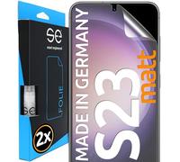 2x se® Protector 3D Antirreflejo para Samsung Galaxy S23, Protección Solar, Compatible con Huellas y FaceID, Instalación sin Burbujas, Mate, Resistente a Golpes y Arañazos, Matériau TPU