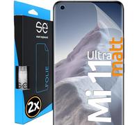 2x se® Protector 3D Antirreflejo para Xiaomi Mi 11 Ultra, Protección Solar, Compatible con Huellas y FaceID, Instalación sin Burbujas, Mate, Resistente a Golpes y Arañazos, Matériau TPU