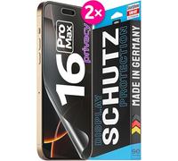 2X se® Protector 3D Privacy para Apple iPhone 16 Pro MAX, Protección de Privacidad, Compatible con Huellas y FaceID, Instalación sin Burbujas, Resistente a Golpes y Arañazos, Fabricado en Alemania