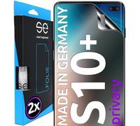 2x se® Protector 3D Privacy para Samsung Galaxy S10 Plus, Protección de Privacidad, Compatible con Huellas y FaceID, Instalación sin Burbujas, Resistente a Golpes y Arañazos, Fabricado en Alemania
