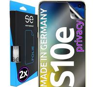 2x se® Protector 3D Privacy para Samsung Galaxy S10e, Protección de Privacidad, Compatible con Huellas y FaceID, Instalación sin Burbujas, Resistente a Golpes y Arañazos, Fabricado en Alemania