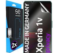 2x se® Protector 3D Privacy para Sony xperia 1v, Protección de Privacidad, Compatible con Huellas y FaceID, Instalación sin Burbujas, Resistente a Golpes y Arañazos, Fabricado en Alemania