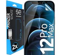 2x se® Protector 3D Antirreflejo para Apple iPhone 12 Pro Max, Protección Solar, Compatible con Huellas y FaceID, Instalación sin Burbujas, Mate, Resistente a Golpes y Arañazos, Matériau TPU