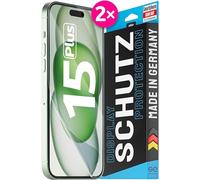 2x se® Protector 3D Transparente para Apple iPhone 15 Plus, Autorreparable, Compatible con Huellas y FaceID, Instalación sin Burbujas, Ultranítido, Resistente a Golpes y Arañazos, Matériau TPU