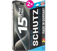 2x se® Protector 3D Transparente para Apple iPhone 15 Pro Max, Autorreparable, Compatible con Huellas y FaceID, Instalación sin Burbujas, Ultranítido, Resistente a Golpes y Arañazos, Matériau TPU