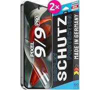 2X se® Protector 3D Transparente para Google Pixel 9/9 Pro, Autorreparable, Compatible con Huellas y FaceID, Instalación sin Burbujas, Ultranítido, Resistente a Golpes y Arañazos, Matériau TPU