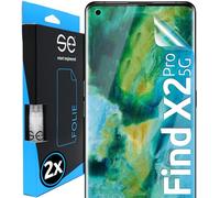 2x se® Protector 3D Transparente para Oppo Find X2 Pro 5G, Autorreparable, Compatible con Huellas y FaceID, Instalación sin Burbujas, Ultranítido, Resistente a Golpes y Arañazos, Matériau TPU