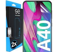 2x se® Protector 3D Transparente para Samsung Galaxy A40, Autorreparable, Compatible con Huellas y FaceID, Instalación sin Burbujas, Ultranítido, Resistente a Golpes y Arañazos, Matériau TPU