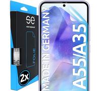 2x se® Protector 3D Transparente para Samsung Galaxy A55 / A35, Autorreparable, Compatible con Huellas y FaceID, Instalación sin Burbujas, Ultranítido, Resistente a Golpes y Arañazos,Matériau TPU