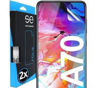 2x se® Protector 3D Transparente para Samsung Galaxy A70, Autorreparable, Compatible con Huellas y FaceID, Instalación sin Burbujas, Ultranítido, Resistente a Golpes y Arañazos, Matériau TPU