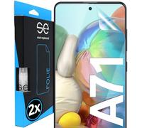 2x se® Protector 3D Transparente para Samsung Galaxy A71, Autorreparable, Compatible con Huellas y FaceID, Instalación sin Burbujas, Ultranítido, Resistente a Golpes y Arañazos, Matériau TPU