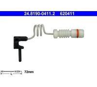 2x Sensor de desgaste de las pastillas de freno Discos 24.8190-0411.2 ATE