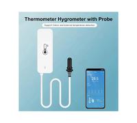 2X Sensor de Temperatura y Humedad WiFi Tuya con Sonda Externa. Monitor Inalámbrico de Temperatura con Aplicación para Acuarios Congelados.