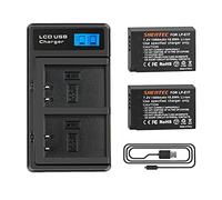 2X Shentec 1500mAh Li-Ion Batterie Compatible Avec Canon LP-E17 EOS M3 M5 M6 200D 750D 760D 800D Rebel T6i T6s 8000D 9000D Kiss X8i Kiss X9
