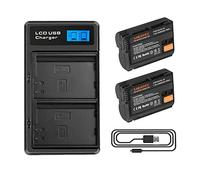 2X Shentec 2300mAh EN-EL15 Compatible Avec Batterie EN-EL15A EN-EL15B Z6 Z7 D7100 D750 D7000 D7200 D500 D600 D610 D880 D810 D810A D850 D7100 D7100