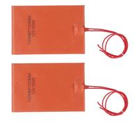 2X Silicone rubber heating pad, 2V 60W heating silicone rubber electric blanket flexible pad, used for industrial pipelines 100X150mm at 200 ℃