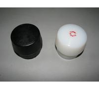 2X Simplex Martillo Suave Uso Set Ø 60 Gummi-Schwarz Superplastik-Weiß Galabau