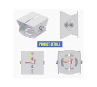 2X Soporte de Montaje Ajustable 2D para Cámara de Videovigilancia CCTV con Cabezal de de Pato, Soporte de Junta Universal y Adaptador de Barra