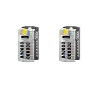 2X Soporte para Caja de Fusibles de para Automóvil 5026 ST Bloque de Fusibles de Cuchilla 32V100A 12 Circuitos con Tierra y Cubierta