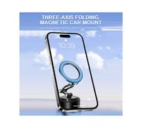 2X Soporte para Teléfono de Coche con Ventosa Al Vacío, Plegable y Giratorio, Soporte de Adsorción Magnética, Soporte Universal para Teléfono con