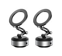 2X Soporte para Teléfono de Coche con Ventosa Al Vacío, Plegable y Giratorio, Soporte de Adsorción Magnética, Soporte Universal para Teléfono con