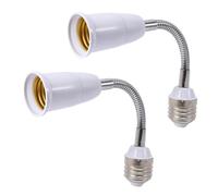 2X Sostenedor de Lámpara Bombilla Luz LED Conversor Ataptador Flexible E27 A E27 20 cm Longitud Extensión del Tipo Base de Enchufe de Extensión