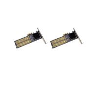 2X SSU Adaptador PCI-E X4 una Dual NVMe PCIe, M.2 NVMe SSD una PCI-E X8/X16 Compatible con Tarjeta M.2 (Tecla M) NVMe SSD 22110/2280/2260/2242