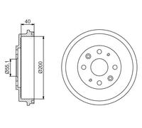 Bosch bremstrommelâ (0 986 477 191)