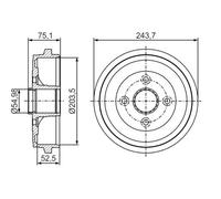BOSCH Tambor de freno para NISSAN: Micra (Ref: 0 986 477 292)
