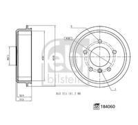 FEBI BILSTEIN 184060 Tambor de freno