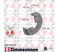 ZIMMERMANN 600.1969.20 Tambor de freno