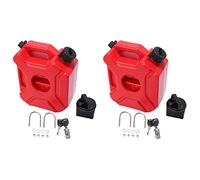 2X Tanque de Combustible de Respaldo Rojo para Motocicleta 3L Contenedor de Repuesto de Coche de Gasolina de Plástico DepóSitos de Gasolina ATV UTV