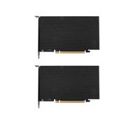 2X Tarjeta Adaptadora M.2 NVME Una PCIe 4.0 X16, Admite 4 NVMe M.2 2280, Admite Incursión de Bifurcación