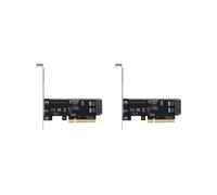 2X Tarjeta Adaptadora PCIE 8X una 2 Puertos U.2 SFF8643 Dual NVMe SSD Tarjeta de Expansión PCIE X8 Adaptador SFF8643 U2