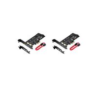 2X Tarjeta Pci-E A USB 3.0 Pci Express Incluye 1 Puerto USB C Y 2 Puertos USB A, Tarjeta Adaptadora M.2 Nvme A Pcie 3.0 con Soporte
