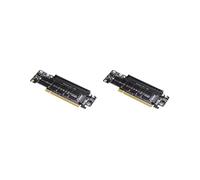 2X Tarjeta Vertical de Expansión Dividida PCIE4.0 PCIE X16 Una M.2 NVME SSD Tarjeta Adaptadora PCIE X16 Una X8+X4+X4 Quad VROC .2 Puerto NVMe