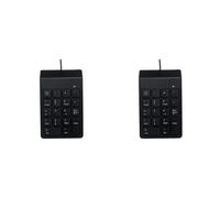 2X Teclado Numérico con Cable Número de Teclado 18 Teclas Cable USB para Trabajar con el Portátil Desde Casa
