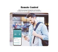 2X Termómetro Higrómetro Interior con Sensor de Temperatura y Humedad WiFi Inteligente Tuya con Pantalla LCD