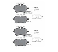 2x Textar 2398401 Juego Pastillas de Freno Disco Delant. para Mini R50 R53 R52