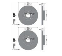 2x Textar 92166005 Disco De Freno Para KIA Sorento II XM Hyundai iX55