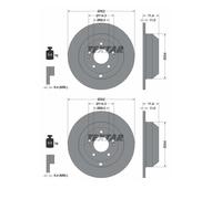 Textar Disco de freno 92223403 macizo para KIA/HYUNDAI 2x