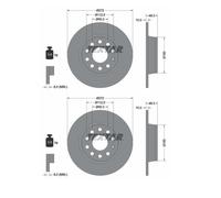 2X Textar 92224903 Disco De Freno Trasero Para Skoda Karoq Audi A1 Cupra Ateca