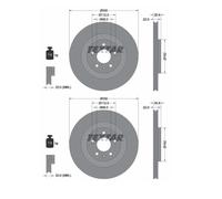 2x Textar 92238305 Disco De Freno Para Audi Q5 8RB VW Touareg Porsche Macan