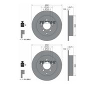 2x Textar 92294903 Disco Freno 302mm para Hyundai Tucson Tle Kia Sportage Ql Qle