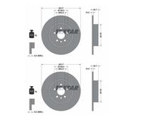 2x Textar 92300403 Disco De Freno Para Land Rover Range Rover Evoque L538
