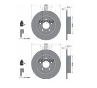 2x Textar 92314603 Disco De Freno Para Opel Insignia B Grand Sport