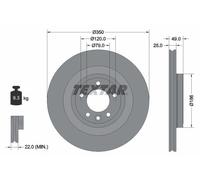 2x TEXTAR Discos De Freno PRO 92278403 Ø 350mm Para Land Rover Range Rover